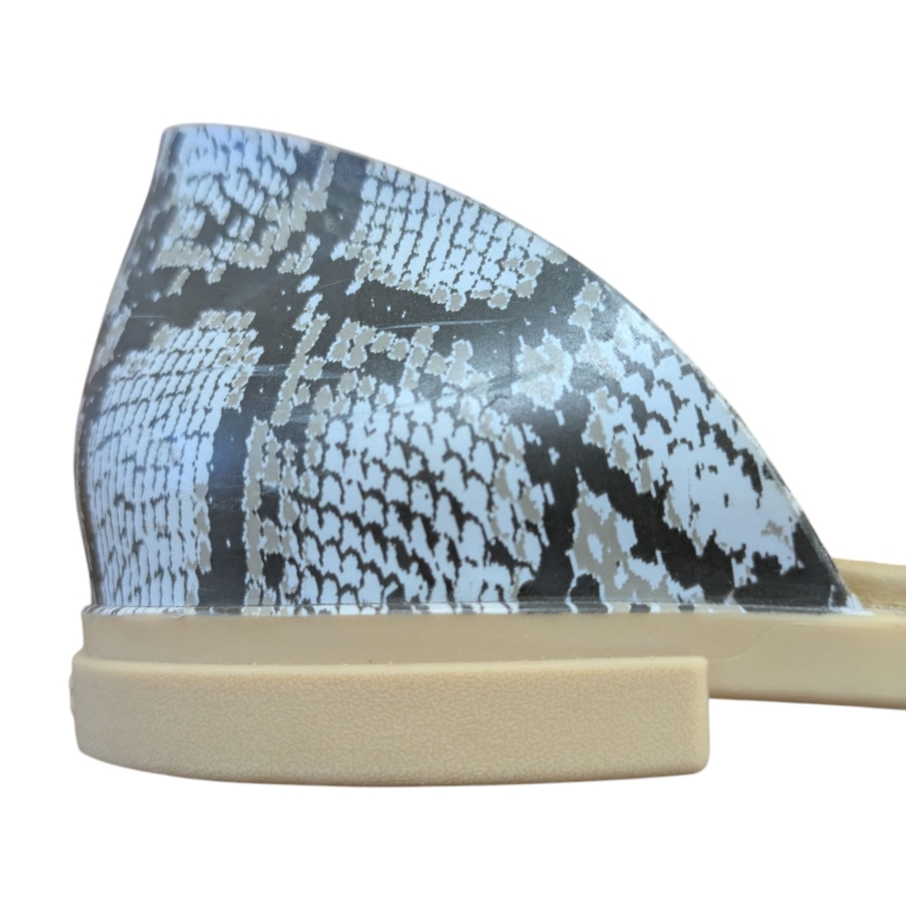 Crocs Tulum Open Flat Snake Print Sandal Size 5 - Picture 7 of 9